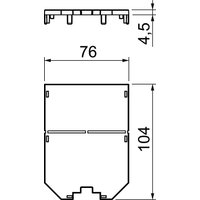 OBO Bettermann Vertr Abdeckplatte für UT4, blind UT34 P0 - 7408745 von OBO Bettermann