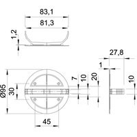 OBO Bettermann Vertr Federdeckel up. D95mm, PS, weiß UV 80 FD von OBO Bettermann