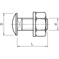 OBO Bettermann Vertr Flachrundschraube M8x16 FRS 8x16 F 8.8 von OBO Bettermann