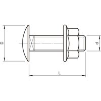 OBO Bettermann Vertr Flachrundschraube vz FRSB 6x16 F - 6406157 von OBO Bettermann