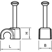 OBO Bettermann Vertr ISO-Nagel-Clip 12mm, L35, tief-sw 2012 35 SW von OBO Bettermann