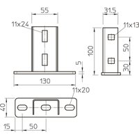 OBO Bettermann Vertr Kopfplatte für US 3-Stiel KU 3 FT - 6348874 von OBO Bettermann