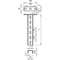 OBO Bettermann Vertr U-Stiel m.Kopfplatte 300mm US 3 K 30 FT - 6342353 von OBO Bettermann