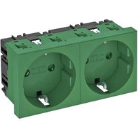 OBO Bettermann 6120026 Geräteeinsatz Steckdose (B x H x T) 90 x 45 x 42mm 1 St. Grün von OBO Bettermann