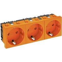 OBO Bettermann 6120044 Geräteeinsatz Steckdose (B x H x T) 135 x 45 x 42mm 1 St. Orange von OBO Bettermann