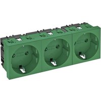 OBO Bettermann 6120046 Geräteeinsatz Steckdose (B x H x T) 135 x 45 x 42mm 1 St. Grün von OBO Bettermann