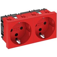 OBO Bettermann 6120294 Geräteeinsatz Steckdose (B x H x T) 90 x 45 x 42mm 1 St. Rot von OBO Bettermann