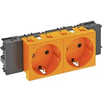 OBO Bettermann 6120364 Geräteeinsatz Steckdose (B x H x T) 131 x 90 x 42mm 1 St. Orange von OBO Bettermann