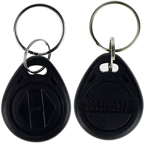 OBO HANDS 125khz Tags EM4100 RFID Karte Token Key Tag Zugangskontrolle Smart Card ID Keyfobs Paket von 100pcs (SCHWARZ) von OBO HANDS