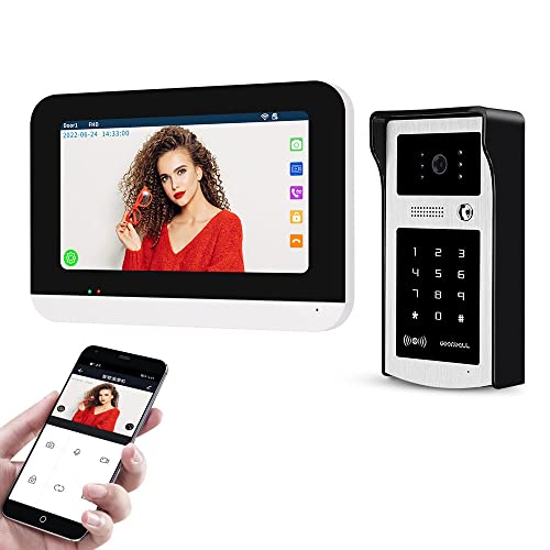 OBO HANDS 7Zoll 1080P WiFi Tuya Video-Türsprechanlage für 1-Familienhaus, Touchscreen,wasserdichte Nachtsicht-HD-Kamera von OBO HANDS