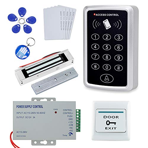 OBO HANDS Komplett Kit für Tür Zugriffskontrollsystem T11 Kartenleser +. sicherheitszündung Schlüssel-Sperren+ Netzteil + Exit-Taste + + 10 ID Karten Spezifische von OBO HANDS