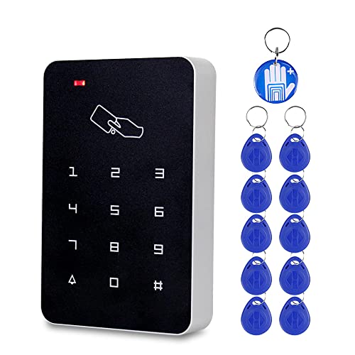 OBO HANDS RFID Standalone Zutrittskontrollkartenleser mit digitaler Tastatur + 10 EM4100 Tags für Haus/Wohnung/Fabriksicheres System (T22) von OBO HANDS