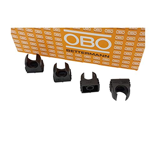 20x OBO Bettermann M16 Quick-Schellen | Klemmschelle | Rohrschelle | anreihbar | tiefschwarz | 16mm | 20 Stück von OBO