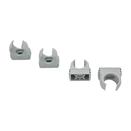 50x OBO Bettermann M20 Quick-Schellen | Klemmschelle | Rohrschelle | anreihbar | lichtgrau | 20mm | 50 Stück von OBO