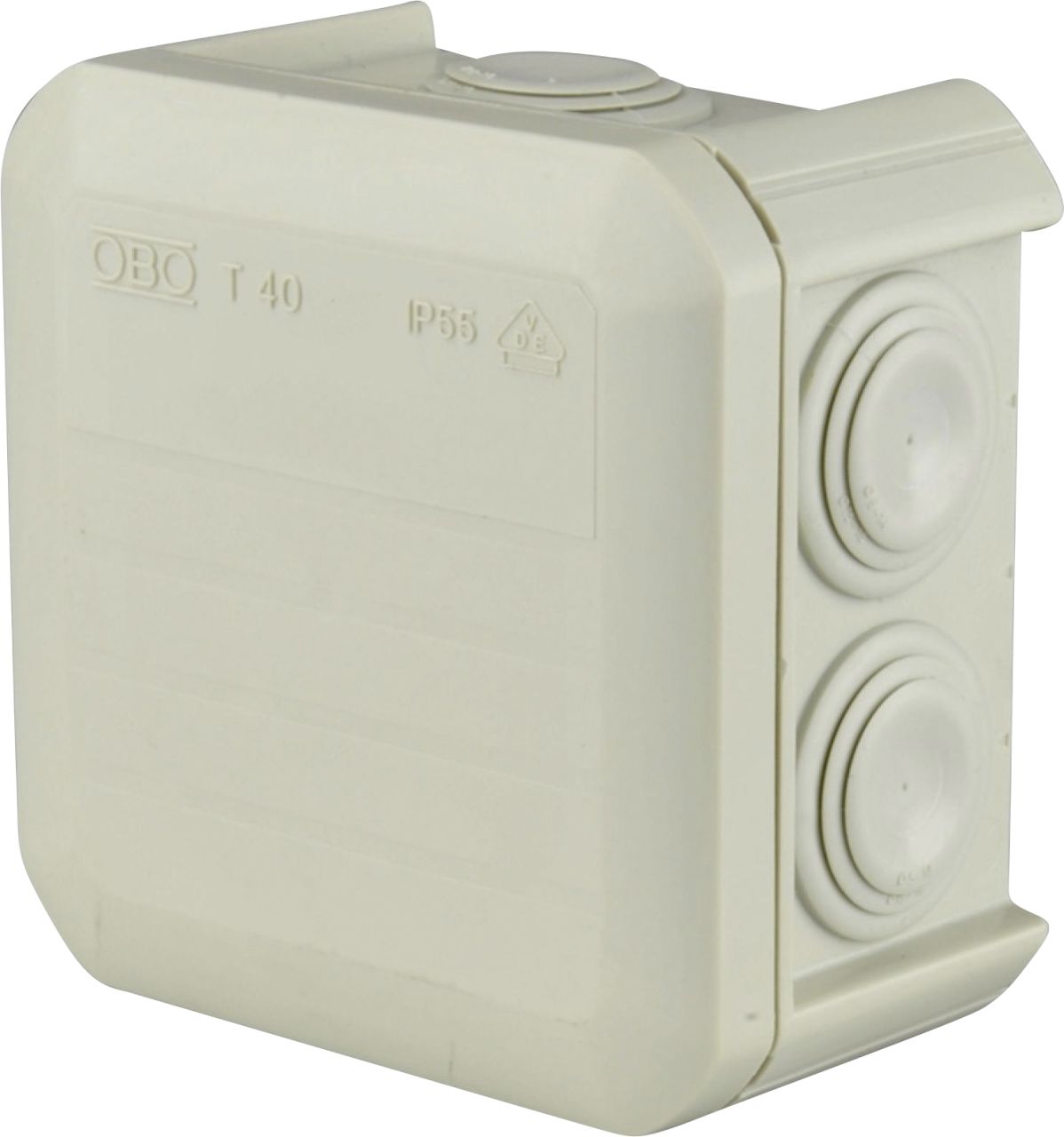 OBO Aufputz-Abzweigkasten 1-fach CD500 weiß, IP55 90x90x52mm grau von OBO