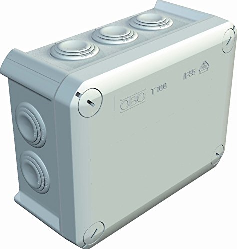 OBO Bettermann – 151 X 117 x 67 mm T 100 RW, Abzweigdose Kabel Box Box-Anschlussklemmen, T 100 RW, von OBO