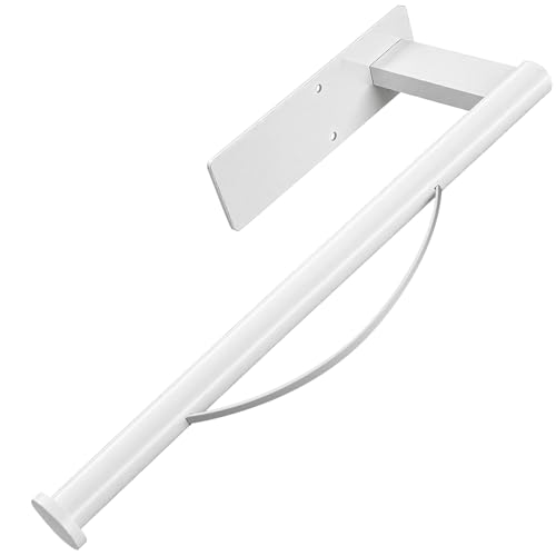 Küchenrollenhalter unter Schrank, mit Einer Hand bedienbares Abreißen von Papiertüchern mit Dämpfungswirkung, sowohl in Klebstoff als auch in Schrauben erhältlich, Edelstahl (Weiß) von OBODING