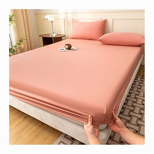 Boxspring Topper Spannbettlaken 100% Baumwolle Spannbetttuch Matratzenhöhe Bis 25 cm Stretch Superweiches Atmungsaktiv Mit Gummizug Bettlaken (Color : B, Size : Queen) von OBONG