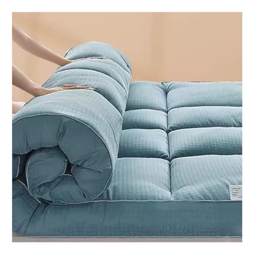 OBONG Matratze Topper Jacquard Matratzenauflage Aus Baumwoll Gewebe Hoch Atmungsaktive Microfibre Polyester Flaumige Weiche Futonmatratze Für Hotel Schlafsaal (Color : A, Size : King-180 * 200cm) von OBONG