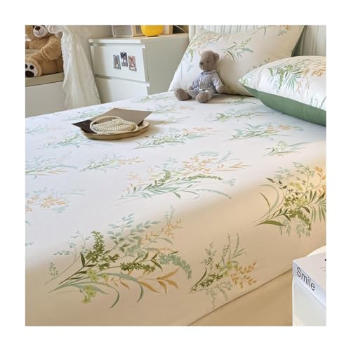 Spannbettlaken für King-Size-Bett, 4-Wege-Stretch-Strick, weich, atmungsaktiv, Baumwolle, knitterfrei, eng anliegend, farbecht, Kingsize-Matratzenbezug (Farbe: #04, Größe: Super-King-Size-Bett: 180 x von OBONG