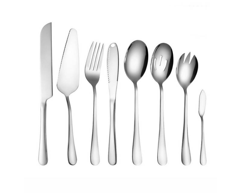 Auledio Besteck-Set 1-Personen Besteckset, Edelstahl Besteckset, (8-tlg), 1 Personen, 8-teiliges Besteckset, inklusive Messer, Gabel und Löffel von Auledio
