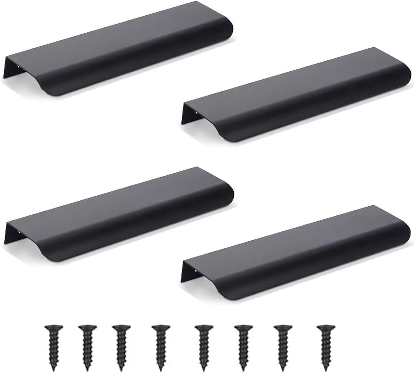 Auledio Möbelgriff 4 Stück Möbelgriffe Versteckter Türgriff Schrankgriffe Aluminium (4-St), Versteckter Griffe Unsichtbare Möbelgriffe Küchengriffe von Auledio