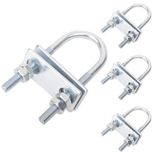 U Bolzen Bügelbolzen 4 Stücke U Bolzen M8 Rund Edelstahl U Schrauben Bügel U förmiger Bolzen Verschluss mit Muttern und Unterlegscheibe für Pipelines Abschleppen von Autos und Schiffen M8X34X100MM von OBQcare