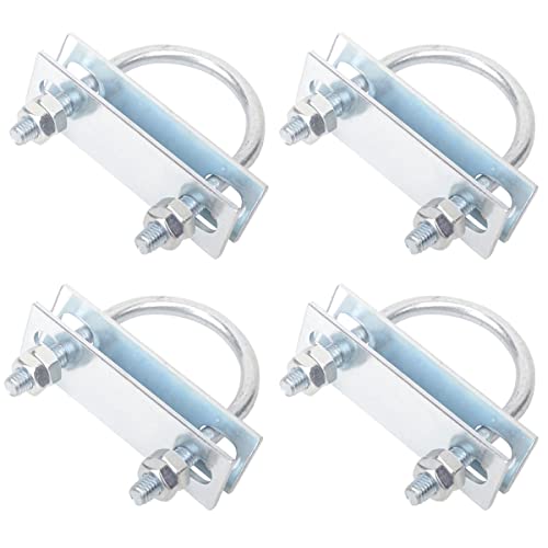 U Bolzen Bügelbolzen 4 Stücke U Bolzen M8 Rund Edelstahl U Schrauben Bügel U förmiger Bolzen Verschluss mit Muttern und Unterlegscheibe für Pipelines Abschleppen von Autos und Schiffen M8X50X80MM von OBQcare