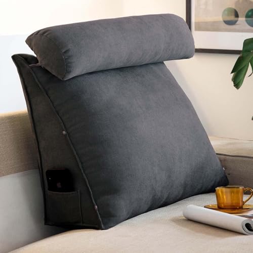 OBTUSS Keilkissen Dreieckiges Lesekissen Kissen mit Verstellbarer Nacken, Rückenstütze Rückenlehnenkissen für Sofa Bett, Kopfteil Lendenwirbelstütze Kissen OBTUSS Keilkissen Dreieckiges Lesekissen Kissen mit Verstellbarer Nacken, Rückenstütze Rückenlehnenkissen für Sofa Bett, Kopfteil Lendenwirbelstütze Kissen von OBTUSS