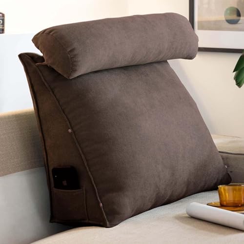OBTUSS Keilkissen Dreieckiges Lesekissen Kissen mit Verstellbarer Nacken, Rückenstütze Rückenlehnenkissen für Sofa Bett, Kopfteil Lendenwirbelstütze Kissen OBTUSS Keilkissen Dreieckiges Lesekissen Kissen mit Verstellbarer Nacken, Rückenstütze Rückenlehnenkissen für Sofa Bett, Kopfteil Lendenwirbelstütze Kissen von OBTUSS