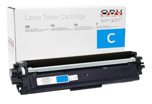 OBV kompatibler Toner als Ersatz für Brother TN-245C / TN-241C für Brother MFC-9332CDW DCP-9022CDW HL-3142CW MFC-9142CDN HL-3152CDW MFC-9140CDN DCP-9017CDW HL-3140CW Cyan (blau) 2200 Seiten von OBV