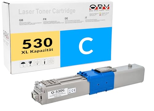 OBV kompatibler Toner als Ersatz für OK 44469724 für Oki C510 C510DN C530 C530DN MC561 MC561DN C511dn C531dn MC562dn - 5000 Seiten Cyan von OBV