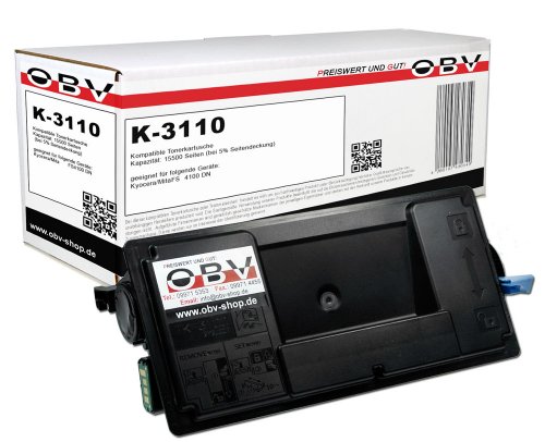 OBV kompatibler Toner als Ersatz für Kyocera TK-3110 für FS 4100 DN, 15500 Seiten schwarz von OBV