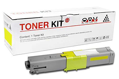 OBV kompatibler Toner als Ersatz für Oki 44973533 für Oki C301 C301DN C321DN MC332dn MC342dn MC352dn MC352dn MC561dn MC362dn MC562cn , gelb, 1500 Seiten von OBV