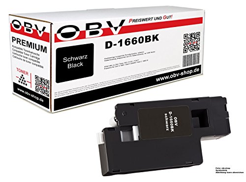 OBV kompatibler Toner als Ersatz für Dell 593-11130 für Dell C1660 C1660W C1660DW C1660CN C1660CNW schwarz, 1250 Seiten von OBV