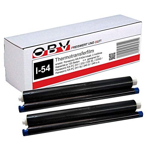 OBV 2X kompatibler Inkfilm als Ersatz für Panasonic KX-FA54X KX-FC 231/233 / 235 SL / 235G / 241 SL/ 245 G / 248 von OBV
