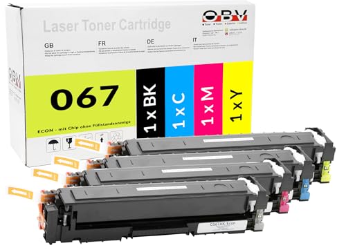 OBV 4X kompatibler Toner als Ersatz für Canon 067 für Canon LBP-631Cw LBP-633Cdw MF651Cw MF655Cdw MF655Cx MF657Cdw LBP 631 633 MF 651 655 657 mit Chip ohne Füllstandsanzeige OBV 4X kompatibler Toner als Ersatz für Canon 067 für Canon LBP-631Cw LBP-633Cdw MF651Cw MF655Cdw MF655Cx MF657Cdw LBP 631 633 MF 651 655 657 mit Chip ohne Füllstandsanzeige von OBV