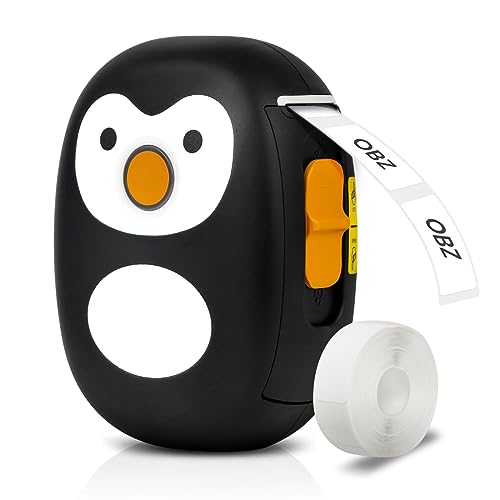OBZ Bluetooth Etikettendrucker, Tragbarer Mini Labeldrucker & Beschriftungsgerät selbstklebend - Thermoetikettierer Kabellos Kompatibel mit iOS & Android - Ideal für Zuhause, Büro, Lager - Schwarz OBZ Bluetooth Etikettendrucker, Tragbarer Mini Labeldrucker & Beschriftungsgerät selbstklebend - Thermoetikettierer Kabellos Kompatibel mit iOS & Android - Ideal für Zuhause, Büro, Lager - Schwarz von OBZ
