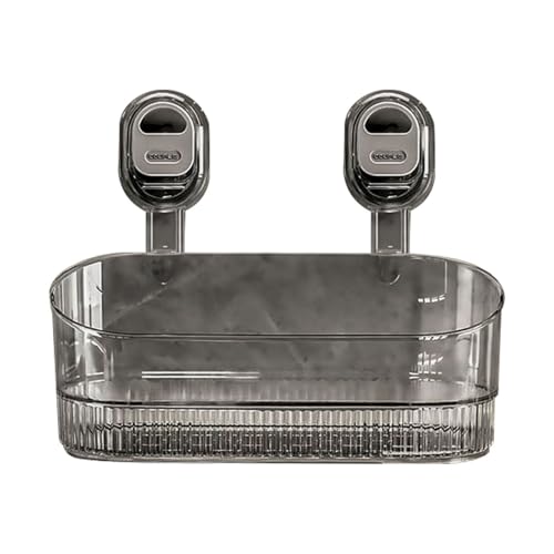OBiQuzz Sieb Spüle Schwarz Suction Storage Box Corrugated Suction Cup Storage Rack Powerful Suction Storage Box Suction Cup Shower Caddy Bathroom Organizers and Storage Küchenbehälter (A, One Size) von OBiQuzz