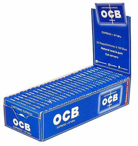 OCB 1000 Blau Gummizug 25 Heftchen, 100 Blatt von OCB