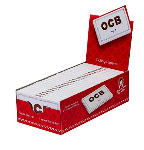 OCB 15432 Kurz N°4, 25 Heftchen à 100 Blättchen, Weiß (36 x 69 mm) von OCB