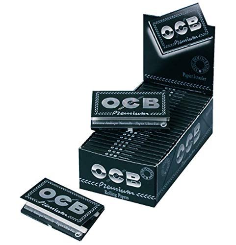 OCB 2 Boxen (50x) OCB Schwarz Black 100er Zigarettenpapier Filigrane Gomme No.4 kurz, 15 x 15 x 5 cm von OCB