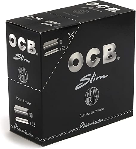 OCB 19937 Premium King Size Slim 50 Heftchen a 32 Blatt, Papier von OCB