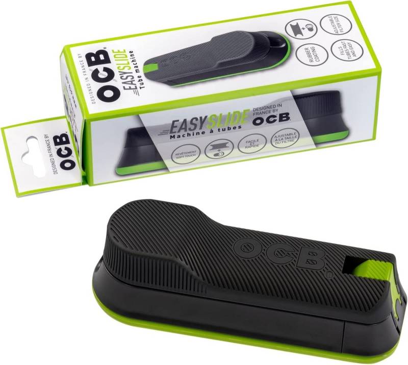 OCB Minidrehmaschine Easy Slide Small Filter-Hülsen Zigarettenmaschine, Für normale und extra Hülsen von OCB