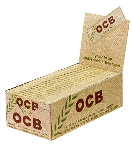 OCB Organic Hemp Regular Zigarettenpapier aus Bio-Hanf ungebleicht 2 Boxen (100 Heftchen) von OCB