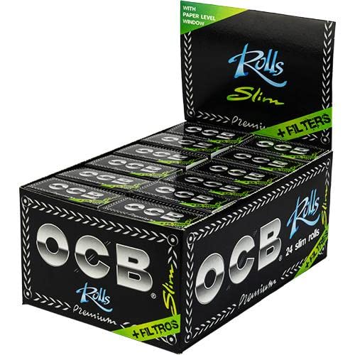 OCB Premium Rolls slim plus Tips - 24 Rolls + Tips in der Box, schwarz OCB Premium Rolls slim plus Tips - 24 Rolls + Tips in der Box, schwarz von OCB