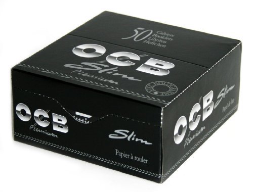 OCB Premium Slim - King Size Zigarettenpapier, Papier, schwarz, 15 x 15 x 5 cm von OCB