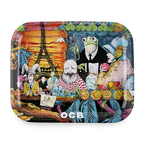 OCB Zigarettenpapier, Metall-Rolltablett – Cafe Series – (groß) von OCB