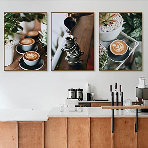 Leinwand Wandkunst Küche Dekoration Kaffee Poster Wandbild Dessert Cafe Restaurant Lounge Bild Schlafzimmer Dekor Wandkunst 60x80cmx3pcs Rahmenlos Leinwand Wandkunst Küche Dekoration Kaffee Poster Wandbild Dessert Cafe Restaurant Lounge Bild Schlafzimmer Dekor Wandkunst 60x80cmx3pcs Rahmenlos von OCEANGOD