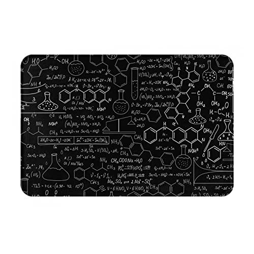 Abstrakte Wissenschaft Chemie rutschfeste rechteckige Gummi-Fußmatten für drinnen und draußen, perfekt für stark frequentierte Bereiche im Haus, 39,8 x 60 cm von OCELIO